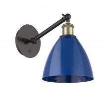 Innovations Lighting 317-1W-BAB-MBD-75-BL-LED - Plymouth - 1 Light - 8 inch - Black Antique Brass - Adjustable Sconce
