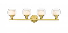 Innovations Lighting 330-4W-SG-CLW-LED - Cairo - 4 Light - 31 inch - Satin Gold - Bath Vanity Light