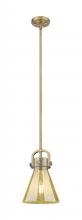 Innovations Lighting 410-1SS-BB-G411-8ME - Newton Cone - 1 Light - 8 inch - Brushed Brass - Mini Pendant