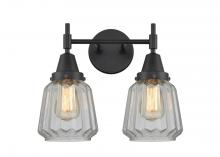  447-2W-BK-G142 - Chatham - 2 Light - 15 inch - Matte Black - Bath Vanity Light