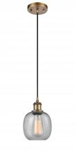 Innovations Lighting 516-1P-BB-G104 - Belfast - 1 Light - 6 inch - Brushed Brass - Cord hung - Mini Pendant