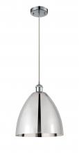 Innovations Lighting 516-1P-PC-MBD-12-PC-LED - Bristol - 1 Light - 12 inch - Polished Chrome - Cord hung - Mini Pendant