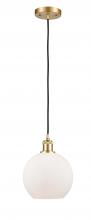 Innovations Lighting 516-1P-SG-G121-LED - Athens - 1 Light - 8 inch - Satin Gold - Cord hung - Mini Pendant