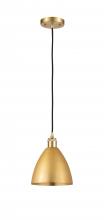Innovations Lighting 516-1P-SG-MBD-75-SG-LED - Bristol - 1 Light - 8 inch - Satin Gold - Cord hung - Mini Pendant