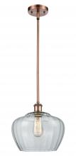 Innovations Lighting 516-1S-AC-G92-L - Fenton - 1 Light - 11 inch - Antique Copper - Mini Pendant