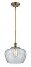 Innovations Lighting 516-1S-BB-G92-L - Fenton - 1 Light - 11 inch - Brushed Brass - Mini Pendant