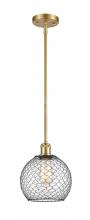Innovations Lighting 516-1S-SG-G122-8CBK-LED - Farmhouse Chicken Wire - 1 Light - 8 inch - Satin Gold - Mini Pendant
