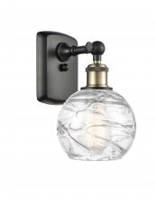 Innovations Lighting 516-1W-BAB-G1213-6-LED - Athens Deco Swirl - 1 Light - 6 inch - Black Antique Brass - Sconce