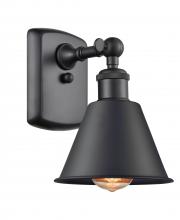 Innovations Lighting 516-1W-BK-M8-LED - Smithfield - 1 Light - 7 inch - Matte Black - Sconce