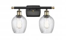 Innovations Lighting 516-2W-BAB-G292 - Salina - 2 Light - 16 inch - Black Antique Brass - Bath Vanity Light