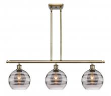 Innovations Lighting 516-3I-AB-G556-8SM - Rochester - 3 Light - 36 inch - Antique Brass - Cord hung - Island Light