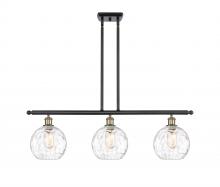 Innovations Lighting 516-3I-BAB-G1215-8-LED - Athens Water Glass - 3 Light - 36 inch - Black Antique Brass - Cord hung - Island Light