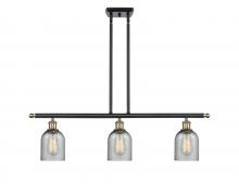  516-3I-BAB-G257 - Caledonia - 3 Light - 36 inch - Black Antique Brass - Cord hung - Island Light