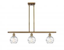 Innovations Lighting 516-3I-BB-G1213-6-LED - Athens Deco Swirl - 3 Light - 36 inch - Brushed Brass - Cord hung - Island Light