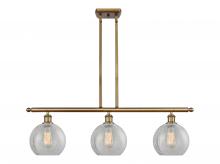  516-3I-BB-G125-8 - Athens - 3 Light - 36 inch - Brushed Brass - Cord hung - Island Light