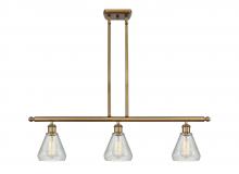 Innovations Lighting 516-3I-BB-G275-LED - Conesus - 3 Light - 36 inch - Brushed Brass - Cord hung - Island Light