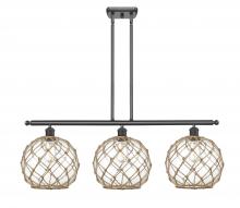 Innovations Lighting 516-3I-BK-G122-10RB-LED - Farmhouse Rope - 3 Light - 37 inch - Matte Black - Cord hung - Island Light
