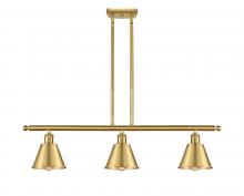 Innovations Lighting 516-3I-SG-M8-LED - Smithfield - 3 Light - 36 inch - Satin Gold - Cord hung - Island Light
