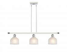 Innovations Lighting 516-3I-WPC-G411-LED - Dayton - 3 Light - 36 inch - White Polished Chrome - Cord hung - Island Light