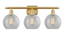  516-3W-SG-G125-8 - Athens - 3 Light - 28 inch - Satin Gold - Bath Vanity Light