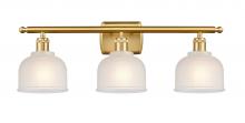 Innovations Lighting 516-3W-SG-G411-LED - Dayton - 3 Light - 26 inch - Satin Gold - Bath Vanity Light