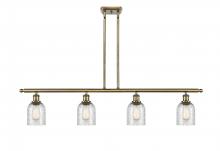  516-4I-AB-G259 - Caledonia - 4 Light - 48 inch - Antique Brass - Cord hung - Island Light