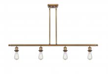Innovations Lighting 516-4I-BB-LED - Bare Bulb - 4 Light - 48 inch - Brushed Brass - Cord hung - Island Light