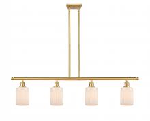 Innovations Lighting 516-4I-SG-G341-LED - Hadley - 4 Light - 48 inch - Satin Gold - Cord hung - Island Light
