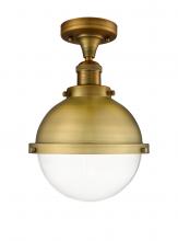 Innovations Lighting 517-1CH-BB-HFS-82-BB-LED - Hampden - 1 Light - 9 inch - Brushed Brass - Semi-Flush Mount