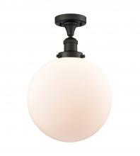 Innovations Lighting 517-1CH-OB-G201-12-LED - Beacon - 1 Light - 12 inch - Oil Rubbed Bronze - Semi-Flush Mount