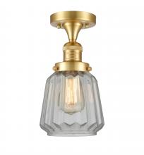  517-1CH-SG-G142 - Chatham - 1 Light - 7 inch - Satin Gold - Semi-Flush Mount