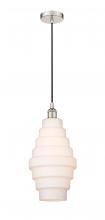 Innovations Lighting 616-1P-PN-G671-8-LED - Cascade - 1 Light - 8 inch - Polished Nickel - Cord hung - Mini Pendant