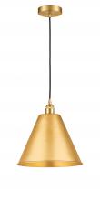 Innovations Lighting 616-1P-SG-MBC-12-SG-LED - Berkshire - 1 Light - 12 inch - Satin Gold - Cord hung - Mini Pendant