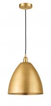 Innovations Lighting 616-1P-SG-MBD-12-SG-LED - Bristol - 1 Light - 12 inch - Satin Gold - Cord hung - Mini Pendant
