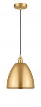 Innovations Lighting 616-1P-SG-MBD-9-SG-LED - Bristol - 1 Light - 9 inch - Satin Gold - Cord hung - Mini Pendant