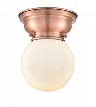 Innovations Lighting 623-1F-AC-G201-6-LED - Beacon - 1 Light - 6 inch - Antique Copper - Flush Mount