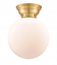 Innovations Lighting 623-1F-SG-G201-10-LED - Beacon - 1 Light - 10 inch - Satin Gold - Flush Mount