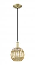 Innovations Lighting 716-1P-AB-G458-7ME - Preston - 1 Light - 6 inch - Antique Brass - Cord hung - Mini Pendant