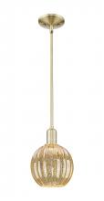 Innovations Lighting 716-1S-AB-G458-7ME - Preston - 1 Light - 6 inch - Antique Brass - Mini Pendant