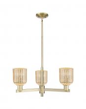 Innovations Lighting 716-3CR-AB-G559-5ME - Bridal Veil - 3 Light - 18 inch - Antique Brass - Flush Mount