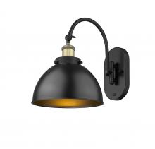 Innovations Lighting 918-1W-BAB-MFD-10-BK-LED - Ballston Urban - 1 Light - 10 inch - Black Antique Brass - Adjustable Swing Arm
