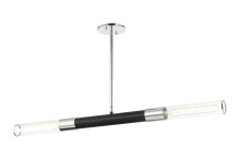 Matteo Lighting C61202MBCH - Tubo Matte Black + Chrome Pendant