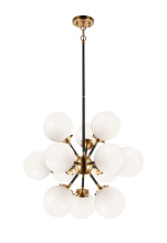 Matteo Lighting C62812AGOP - Soleil Aged Gold Brass Chandelier