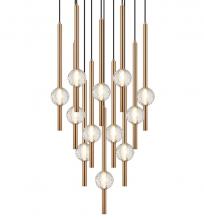 Matteo Lighting C68912AG - 12 LT 22" "Windchimer" Aged Gold Chandelier