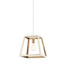 Matteo Lighting C72101WHAG - 1 LT "Rosalie" WH + Aged Gold Pendant E26 60W