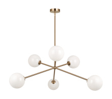 Matteo Lighting C81706AGOP - Novo Aged Gold Brass Chandelier
