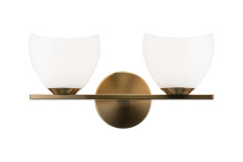Matteo Lighting S04202AGOP - Uptowne Aged Gold Brass Vanity