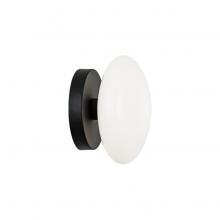 Matteo Lighting S05101MBOP - Pearlesque Matte Black Wall Sconce