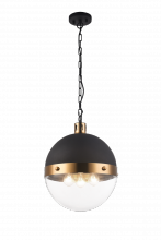Matteo Lighting C61803AGCL - Torino Aged Gold Brass Pendant