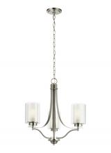  3137303-962 - Elmwood Park traditional 3-light indoor dimmable ceiling chandelier pendant light in brushed nickel